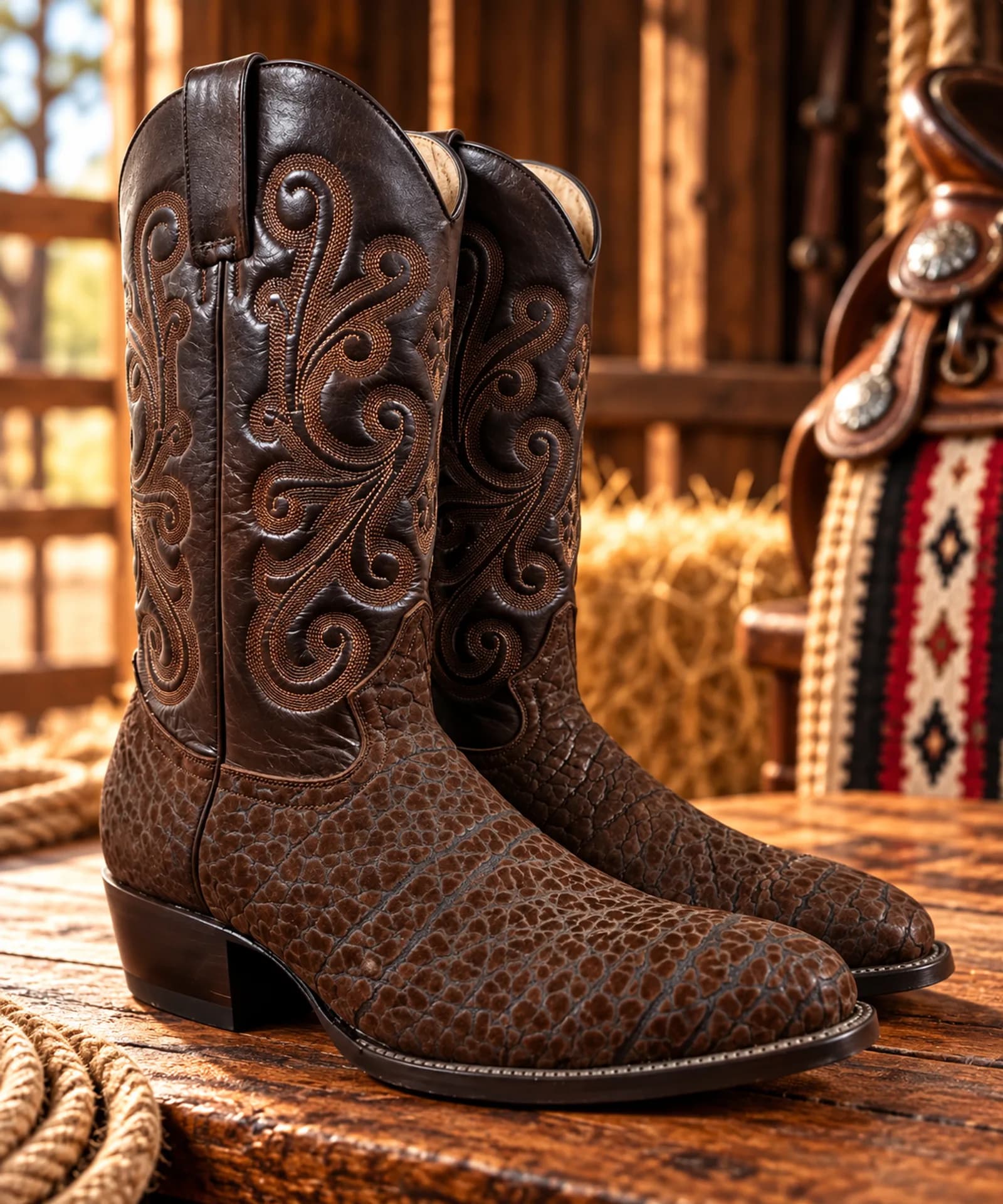 Botas Texanas Cuello de Toro Café