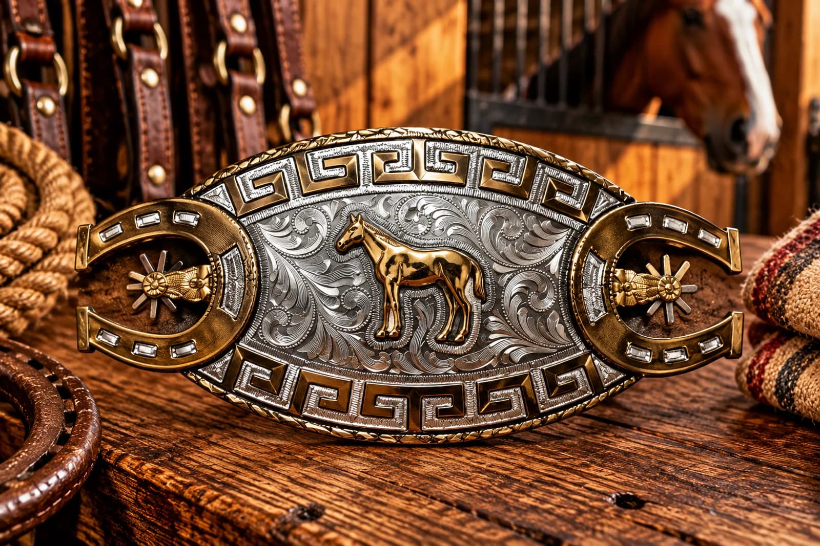 Hebilla Caballo con Espuelas