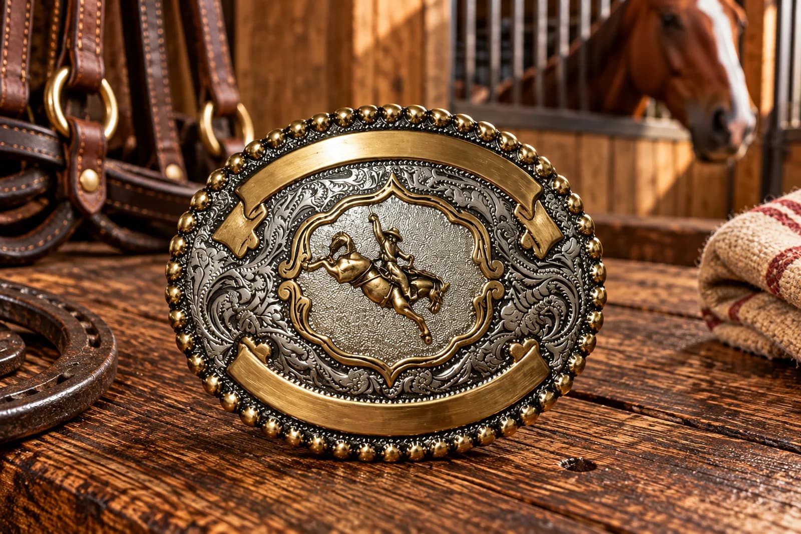 Hebilla Jinete de Rodeo