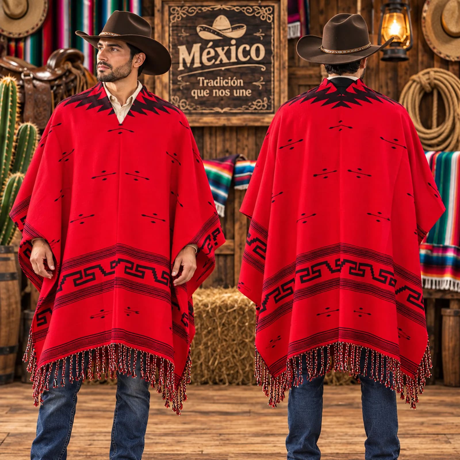Manta Vaquera Roja Tradición