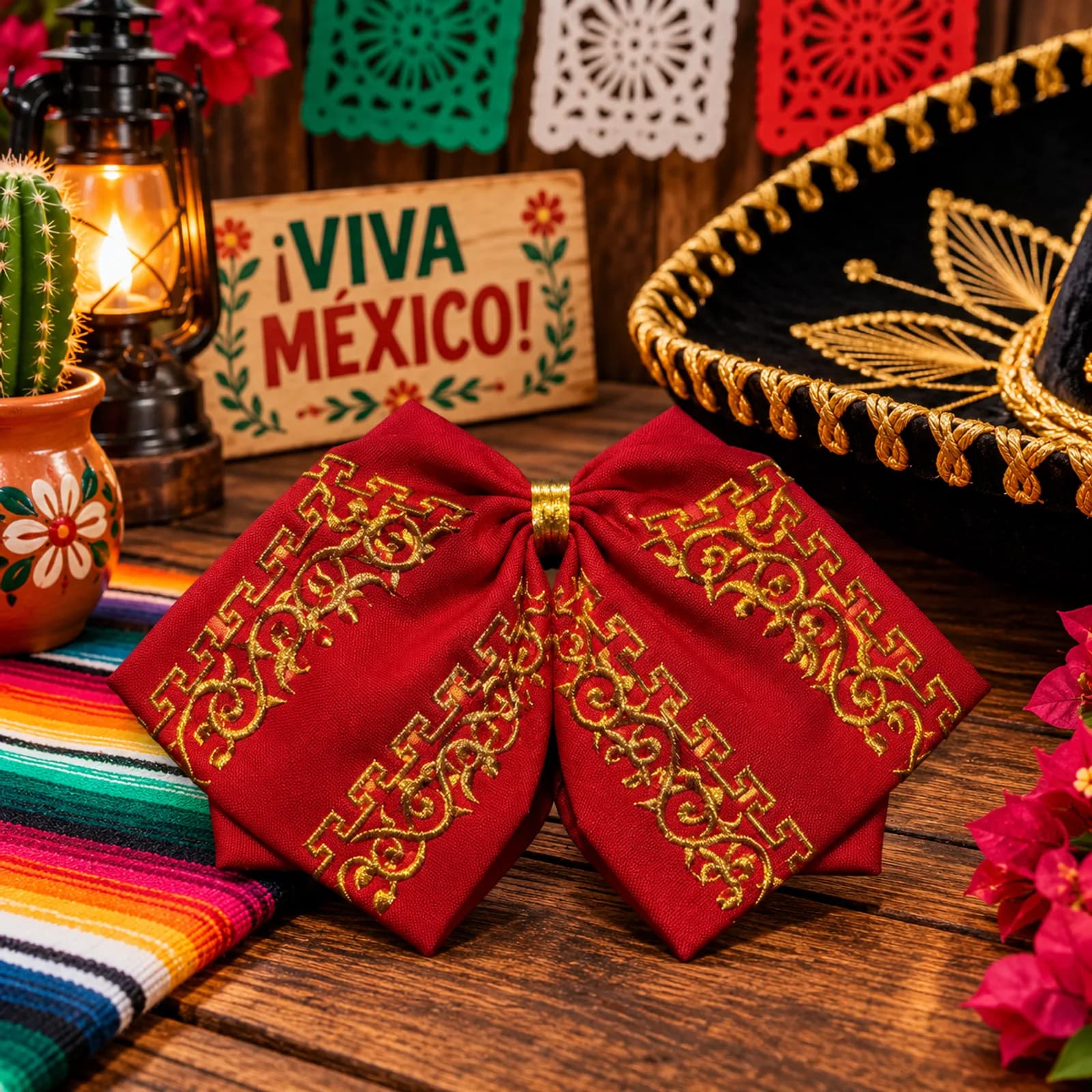 Moño de Charro Rojo Greca