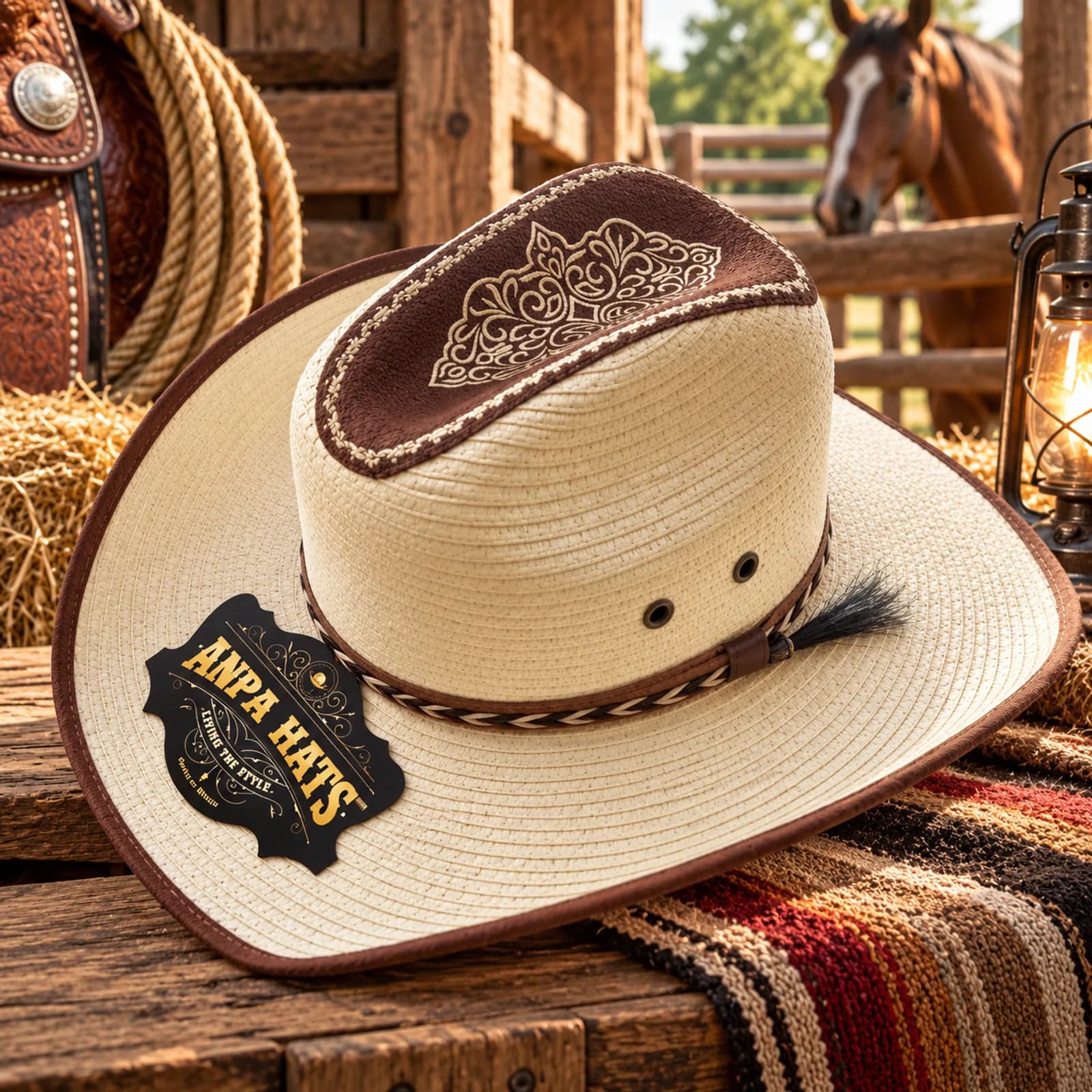 Sombrero Texano Fibra Café