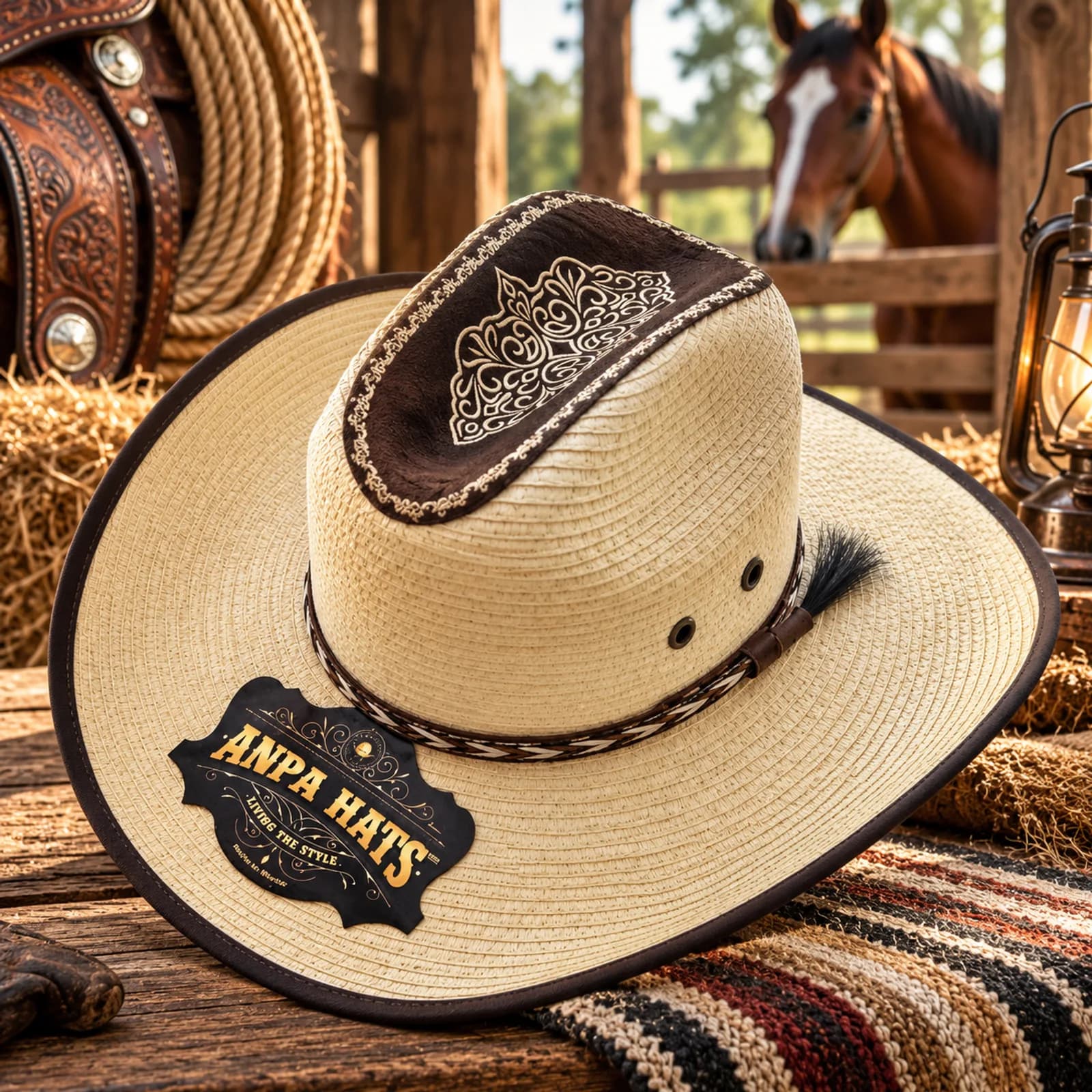 Sombrero Texano Fibra Negro