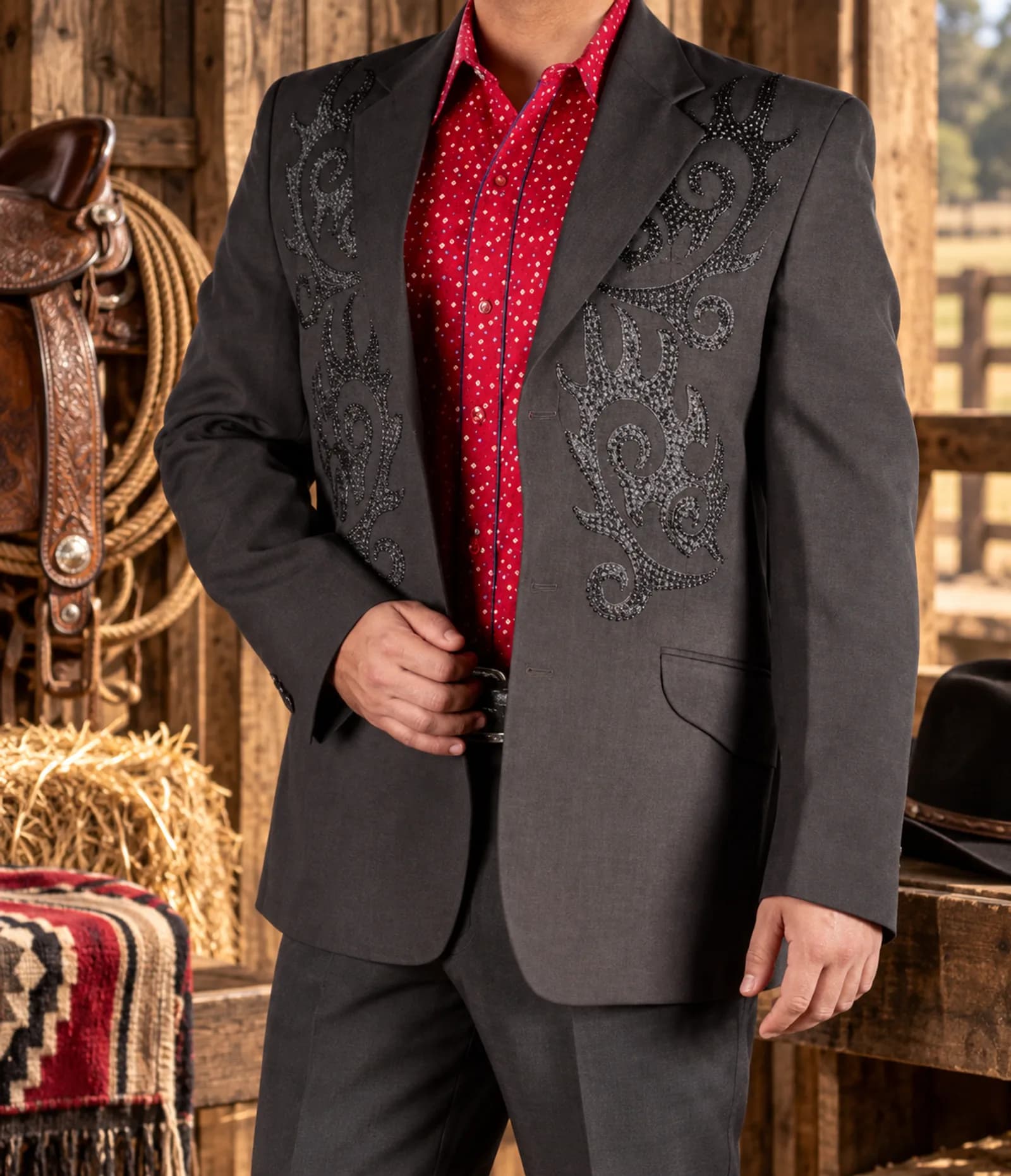 Traje Texano Gris
