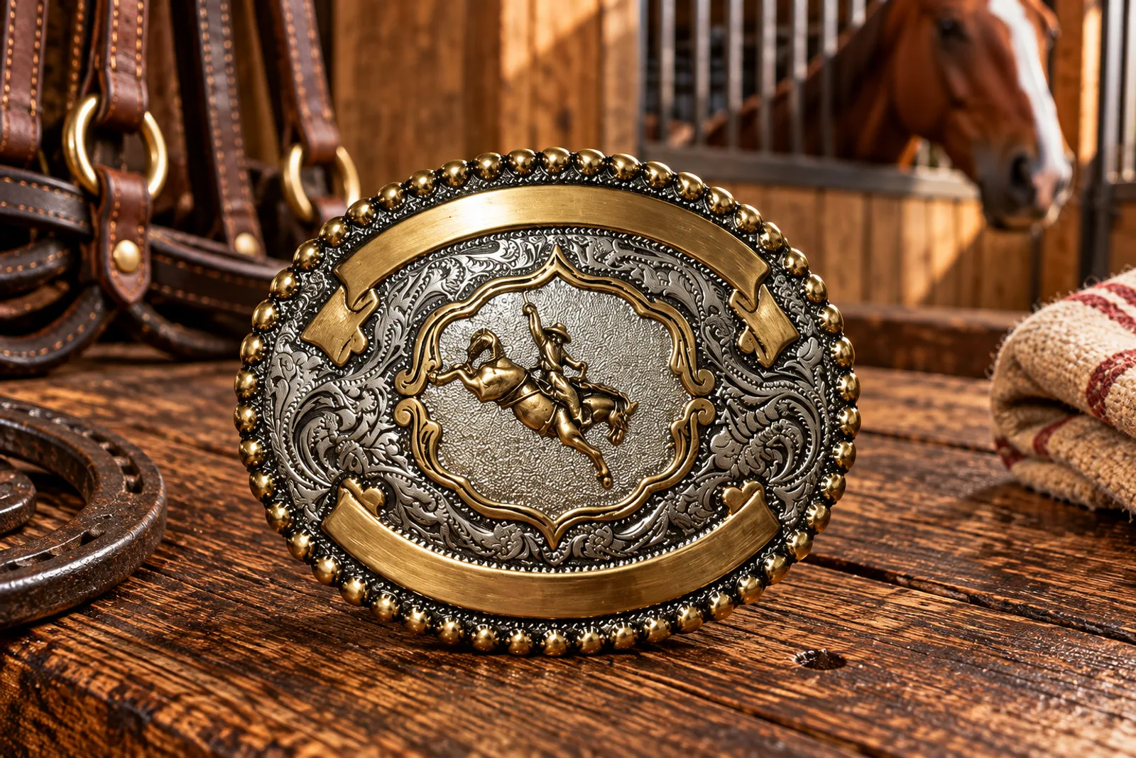 Hebilla Jinete de Rodeo