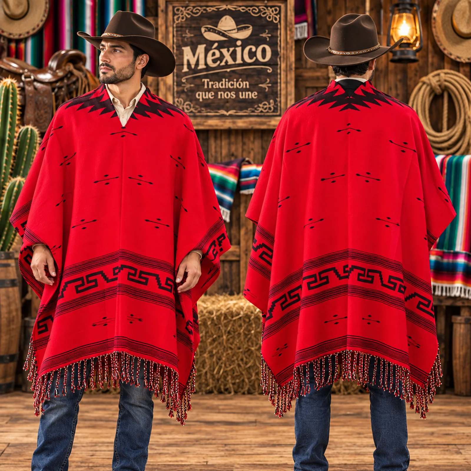 Manta Vaquera Roja Tradición