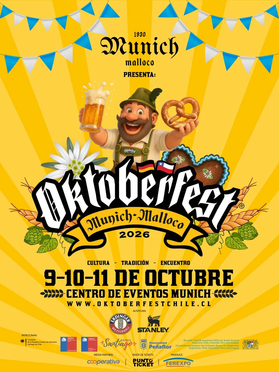 Afiche Oktoberfest Munich-Malloco 2026, 9, 10 y 11 de octubre