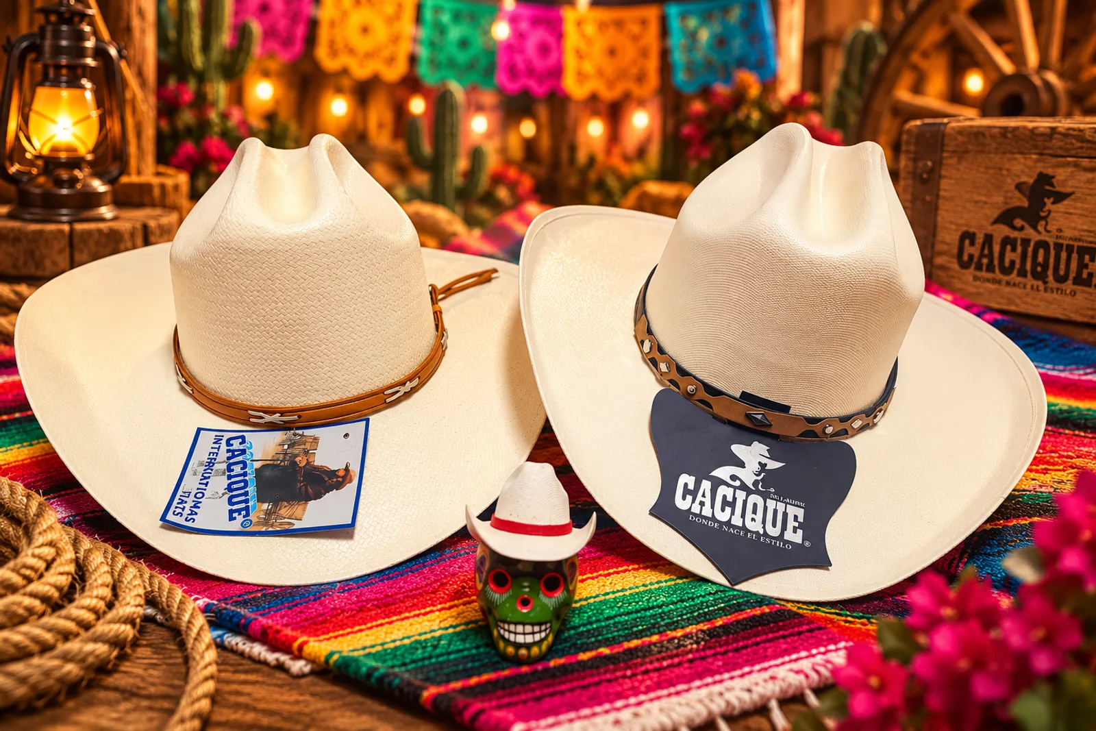 Promo Pareja: 2 Sombreros Texanos Cacique Originales Mexicanos