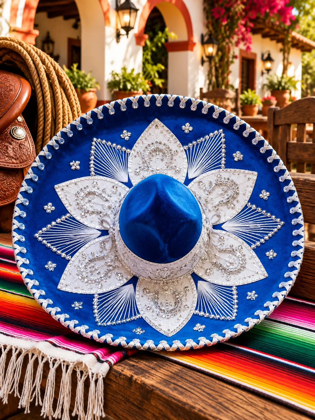 Sombrero Charro/Mariachi Calipso Plata