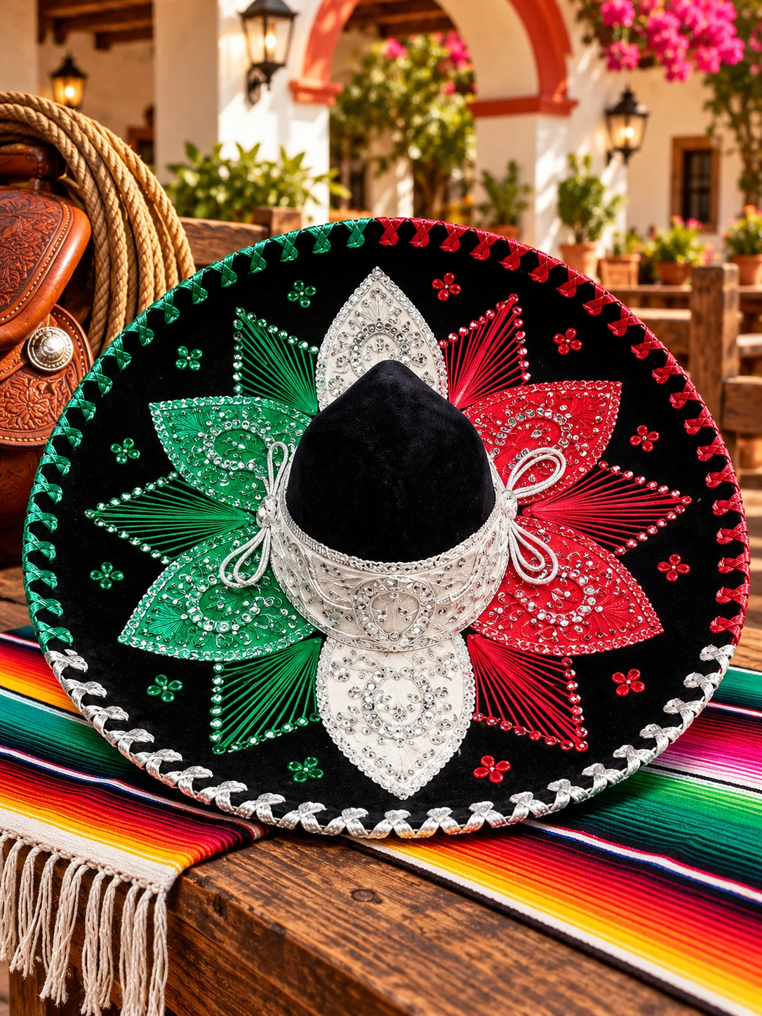 Sombrero Charro/Mariachi Tricolor México