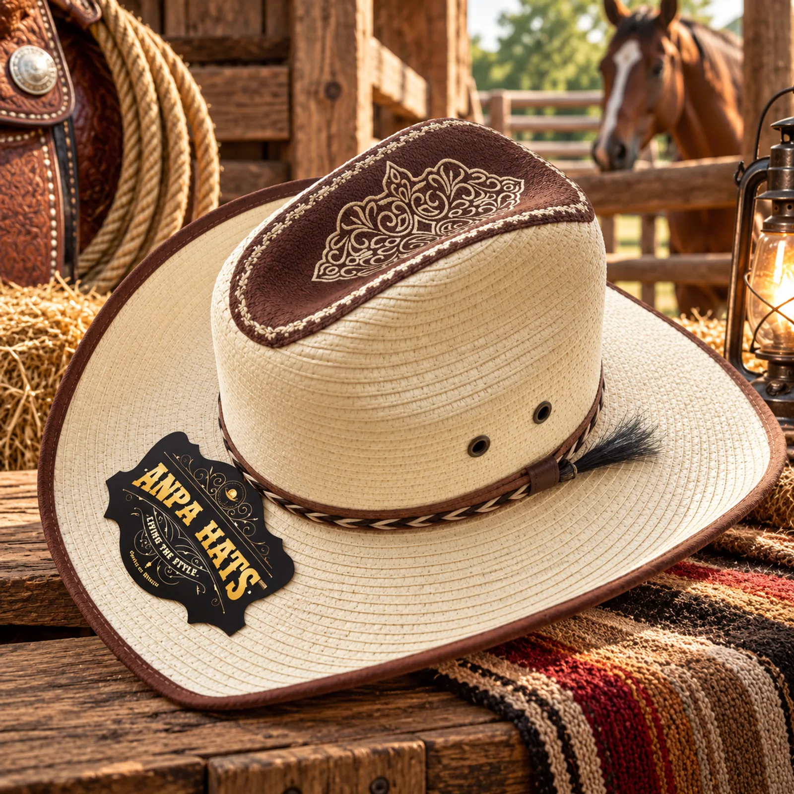 Sombrero Texano Fibra Café