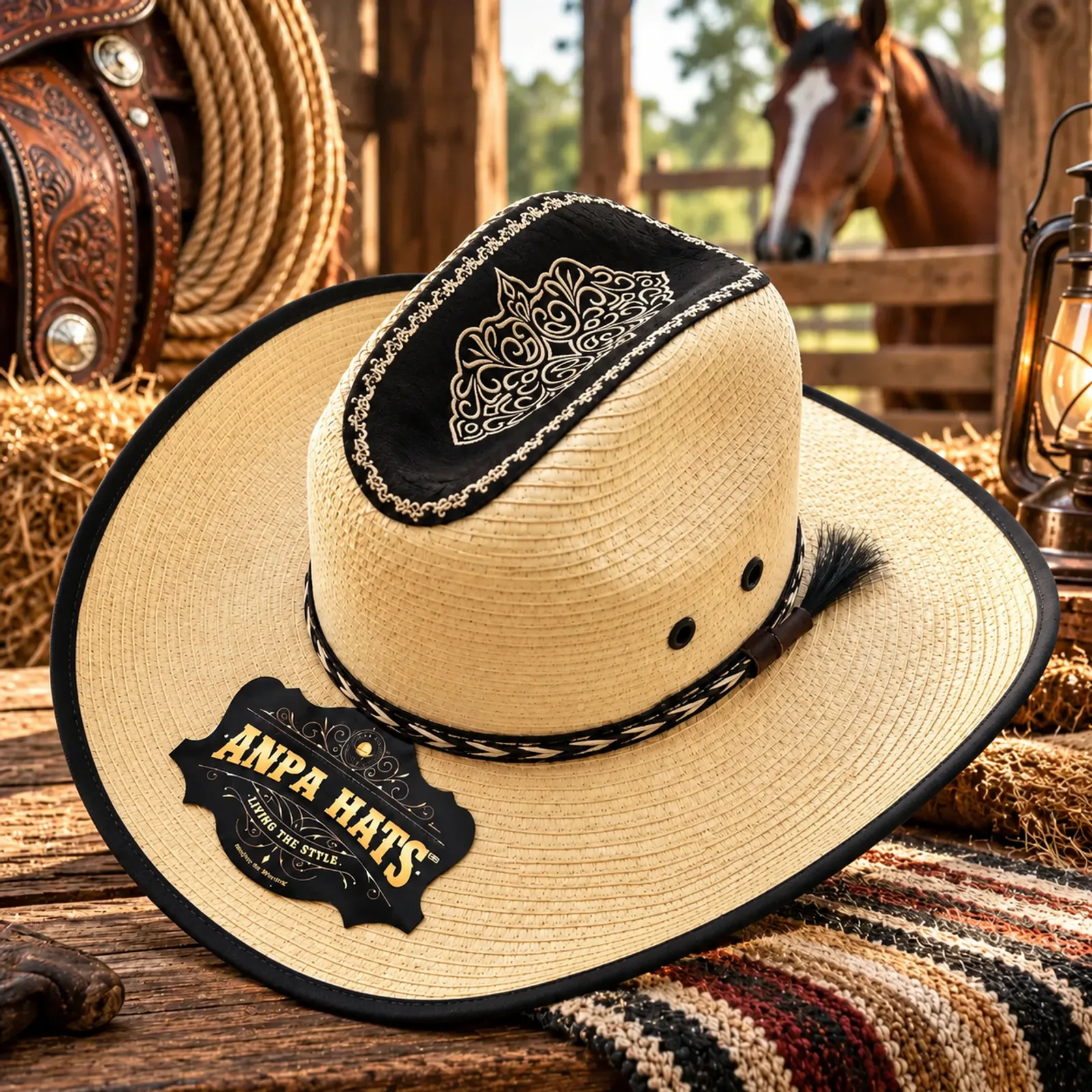 Sombrero Texano Fibra Negro