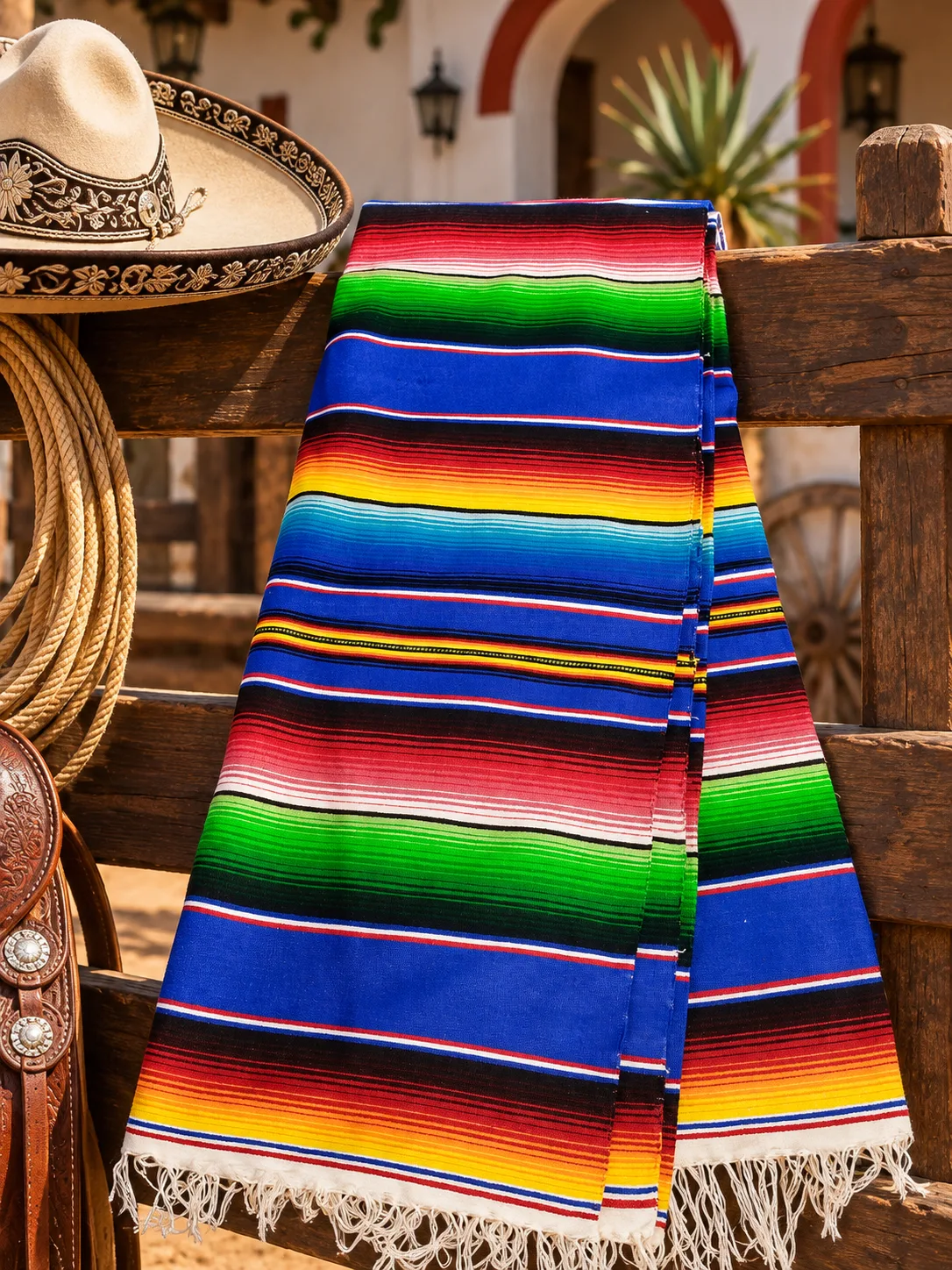 Zarape Azul Rey Multicolor